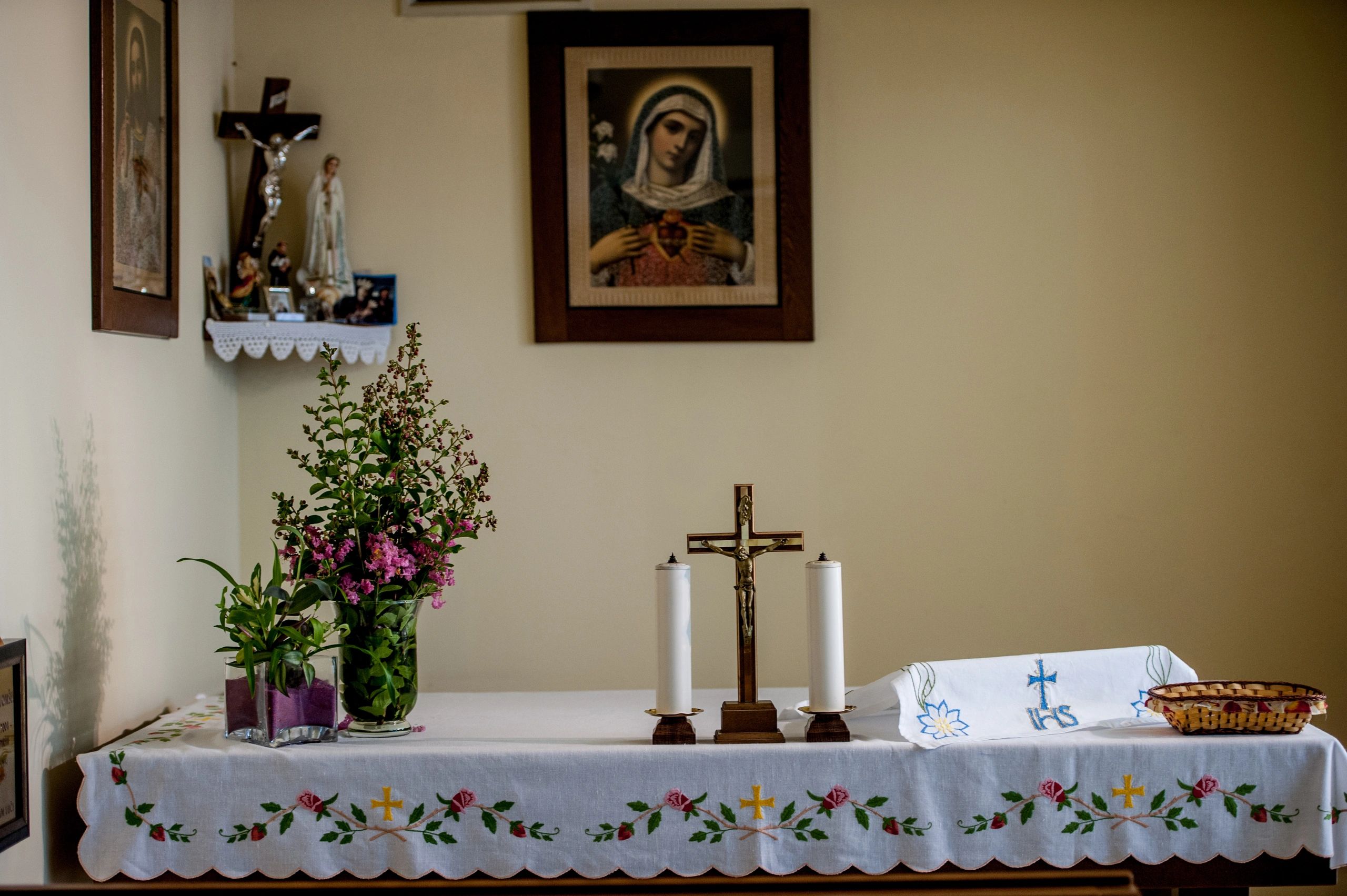 Quiet chapel interior